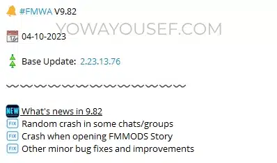 YoWhatsApp v9.82 Changelog