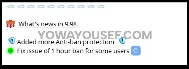 YoWhatsapp v9.98 Changelog